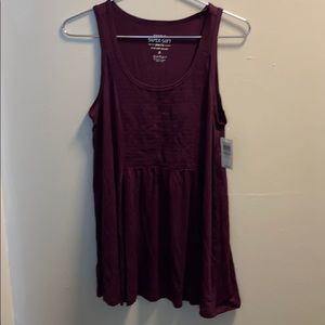BNWT new torrid plum smocked tank plus size 0